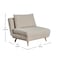 Flash Furniture Shaw Convertible Tri-Fold Chair with Pillow, Multifunctional Adjustable Sleeper, Cream Boucle BO-BS-BS031-CRMBCL-GG - alternate 8